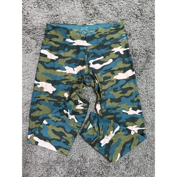 Calvin Klein Pants - Calvin Klein Performance Leggings L Gray Pink Camo High Waist Stretch Athleasure